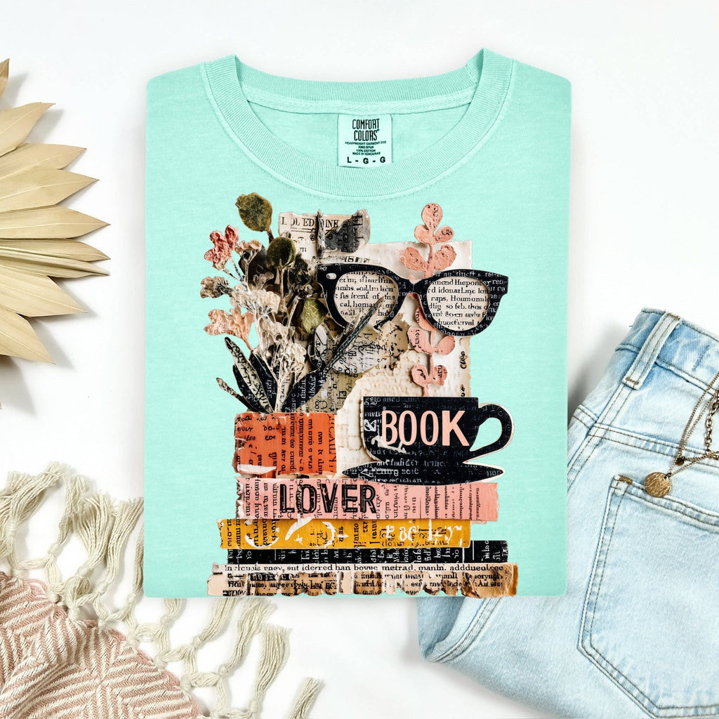 Book Lover Collage Comfort Colors T-Shirt