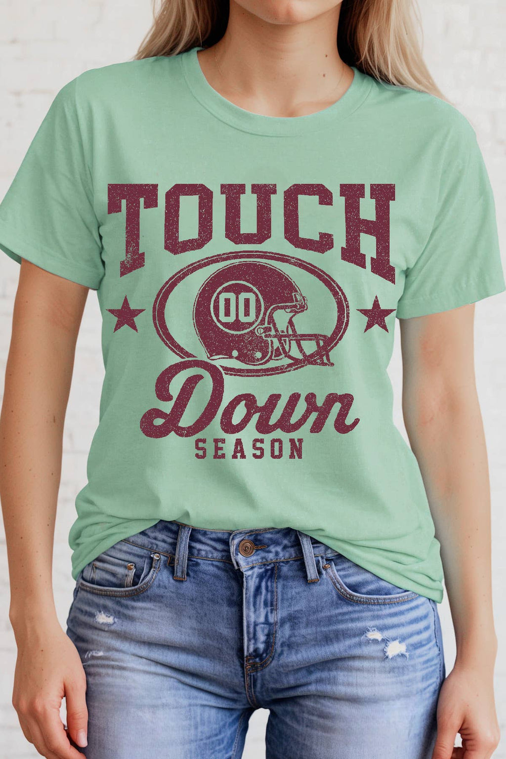 Women Football Graphic Print Short Sleeve Top