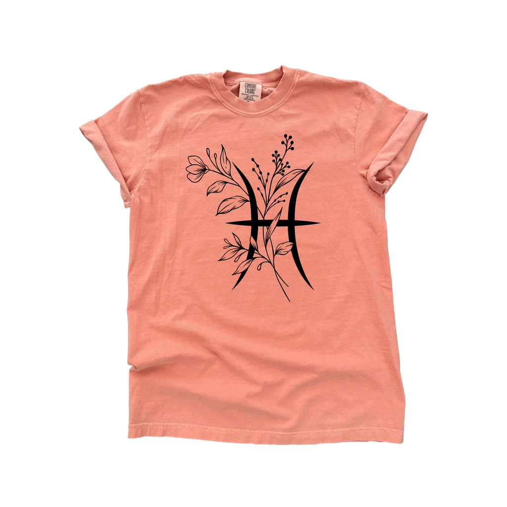 Pisces – Floral Zodiac Tee