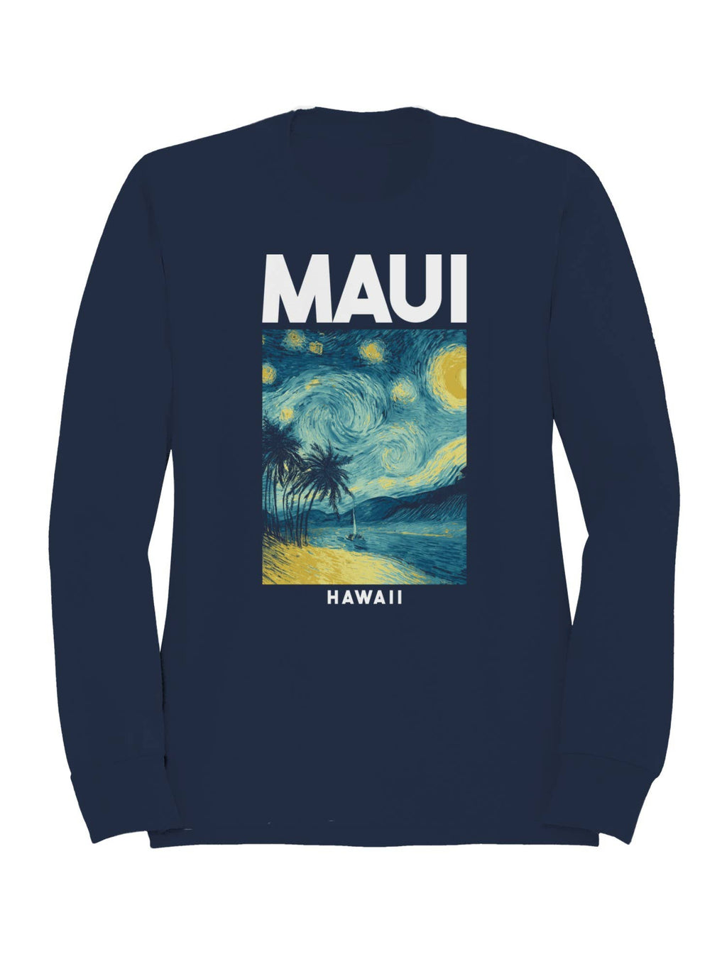 Maui Starry Night Beach Art Men's Sweatshirt