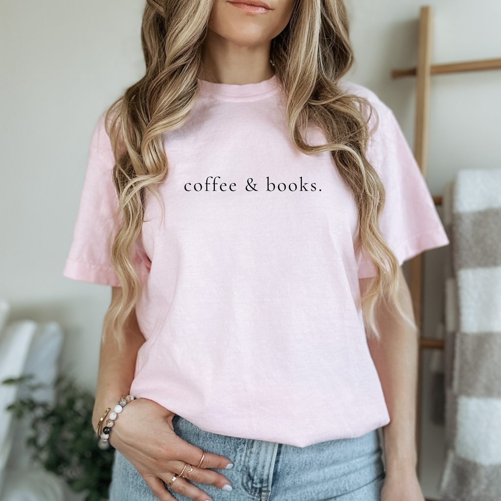 Coffee & Books Tee - Reading Tee - Bookworm Tee Fall
