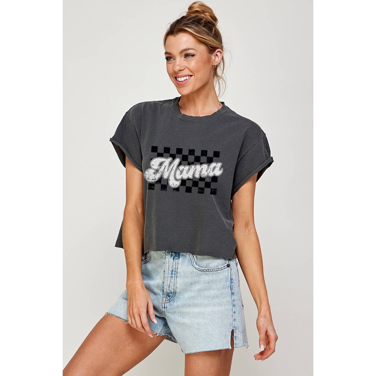 Mama Vintage Graphic Crop Top