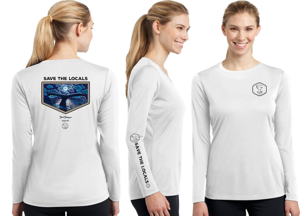 Women’S Performance Save the Locals Whale Tail Long Sleeve