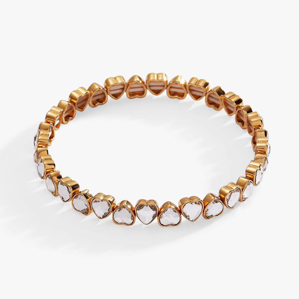Crystal Heart Stretch Bracelet T-Shirts