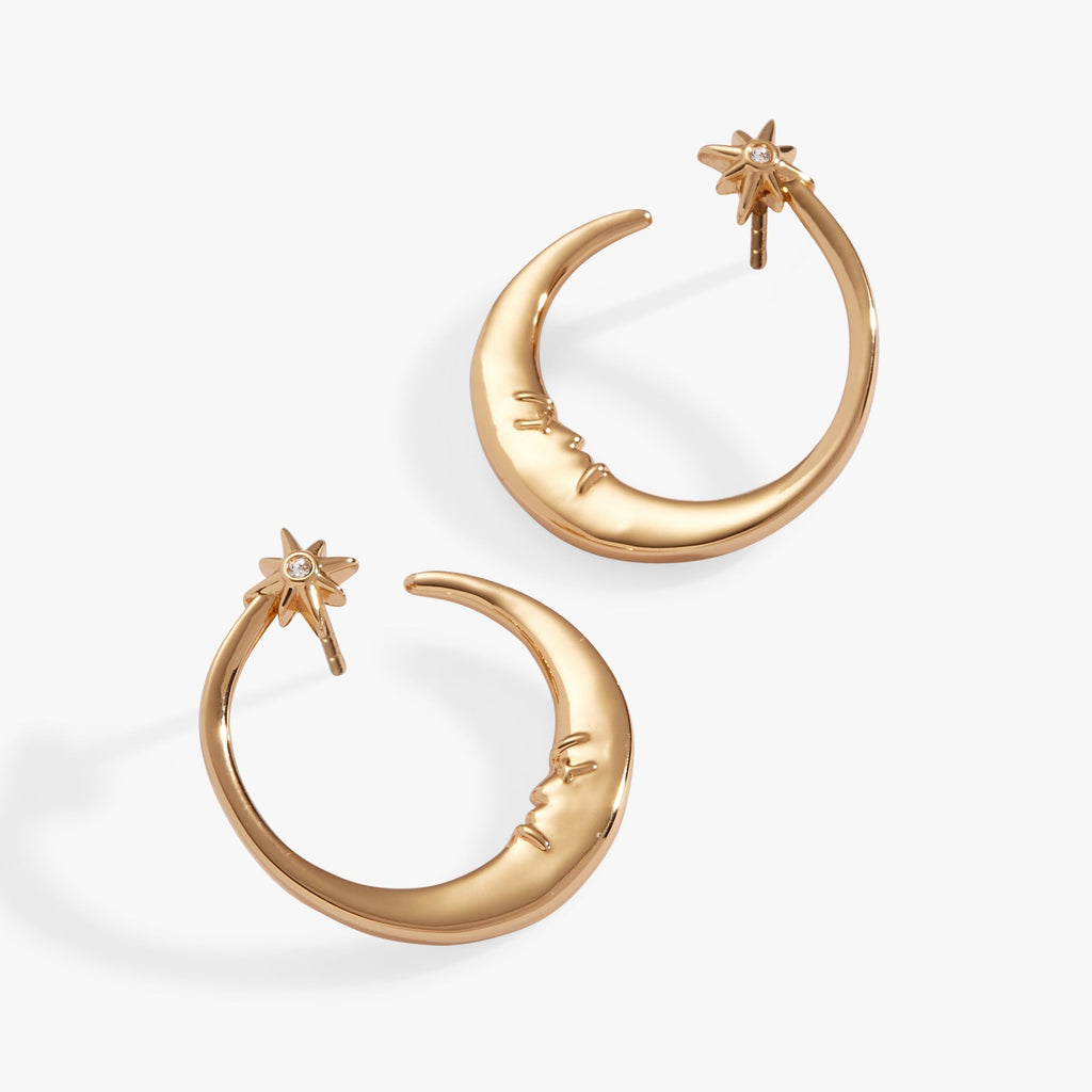 Crescent Moon Hoop Earrings T-Shirts