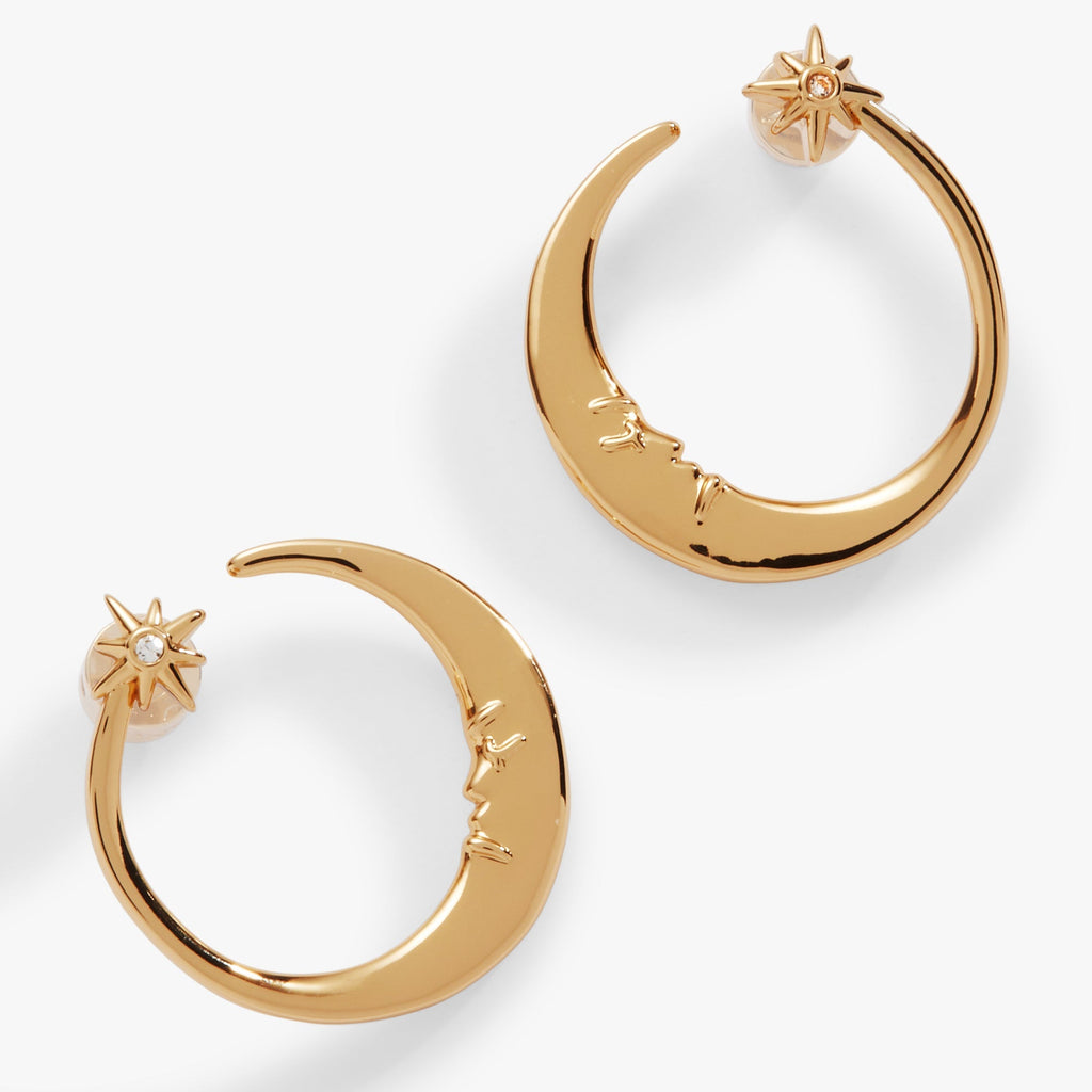 Crescent Moon Hoop Earrings T-Shirts