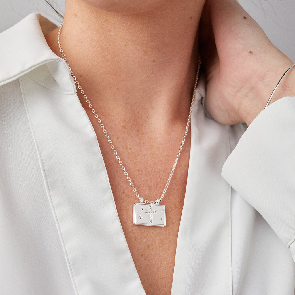 Hidden Message Cross Affirmation Necklace T-Shirts