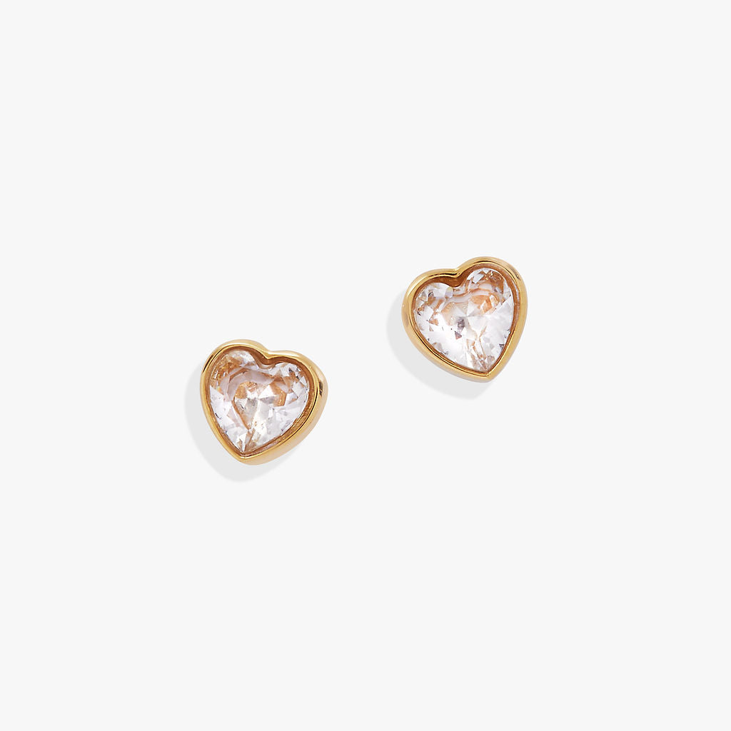 Crystal Heart Mini Stud Earrings T-Shirts