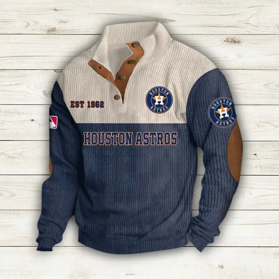 Houstonn Astros Corduroy Stand Collar Sweatshirt