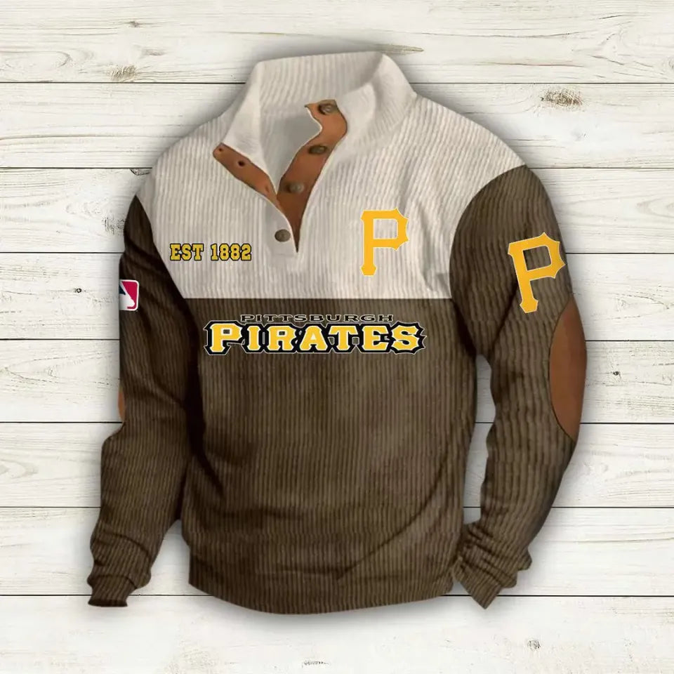 Pittsburgh Pirates Corduroy Stand Collar Sweatshirt