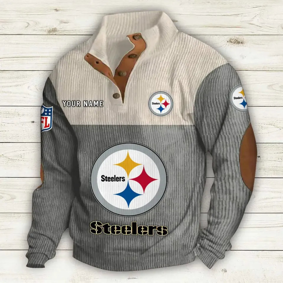 Pittsburgh Steeler Corduroy Stand Collar Sweatshirt