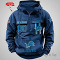 Personalized Detroit Lions Vintage Cargo Zip Hoodies