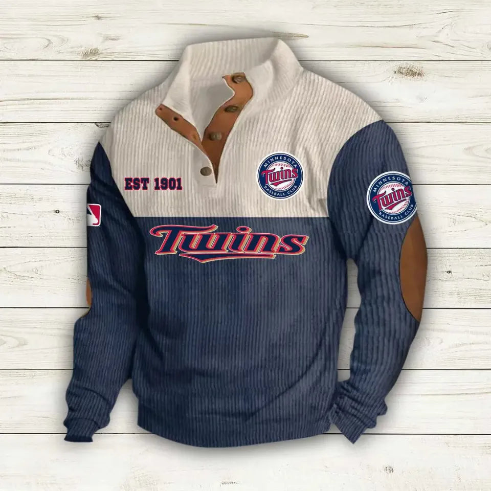 Minnesota Twins Corduroy Stand Collar Sweatshirt
