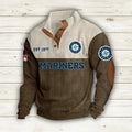 Seattle Mariners Corduroy Stand Collar Sweatshirt