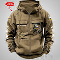 Personalized Name Minnesota Vikings Vintage Cargo Zip Hoodies