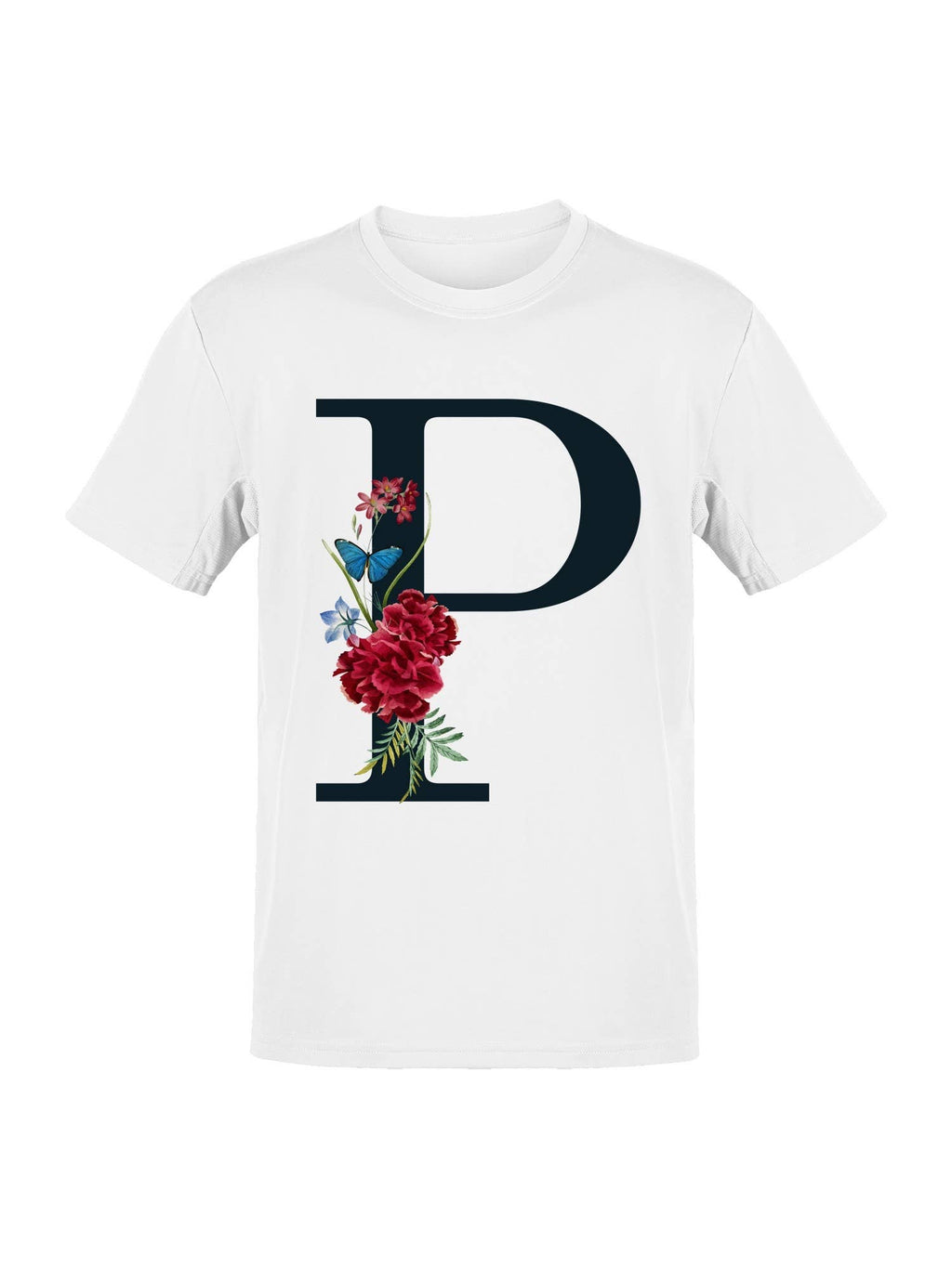 Floral Alphabet: Letter P Women's T-Shirt
