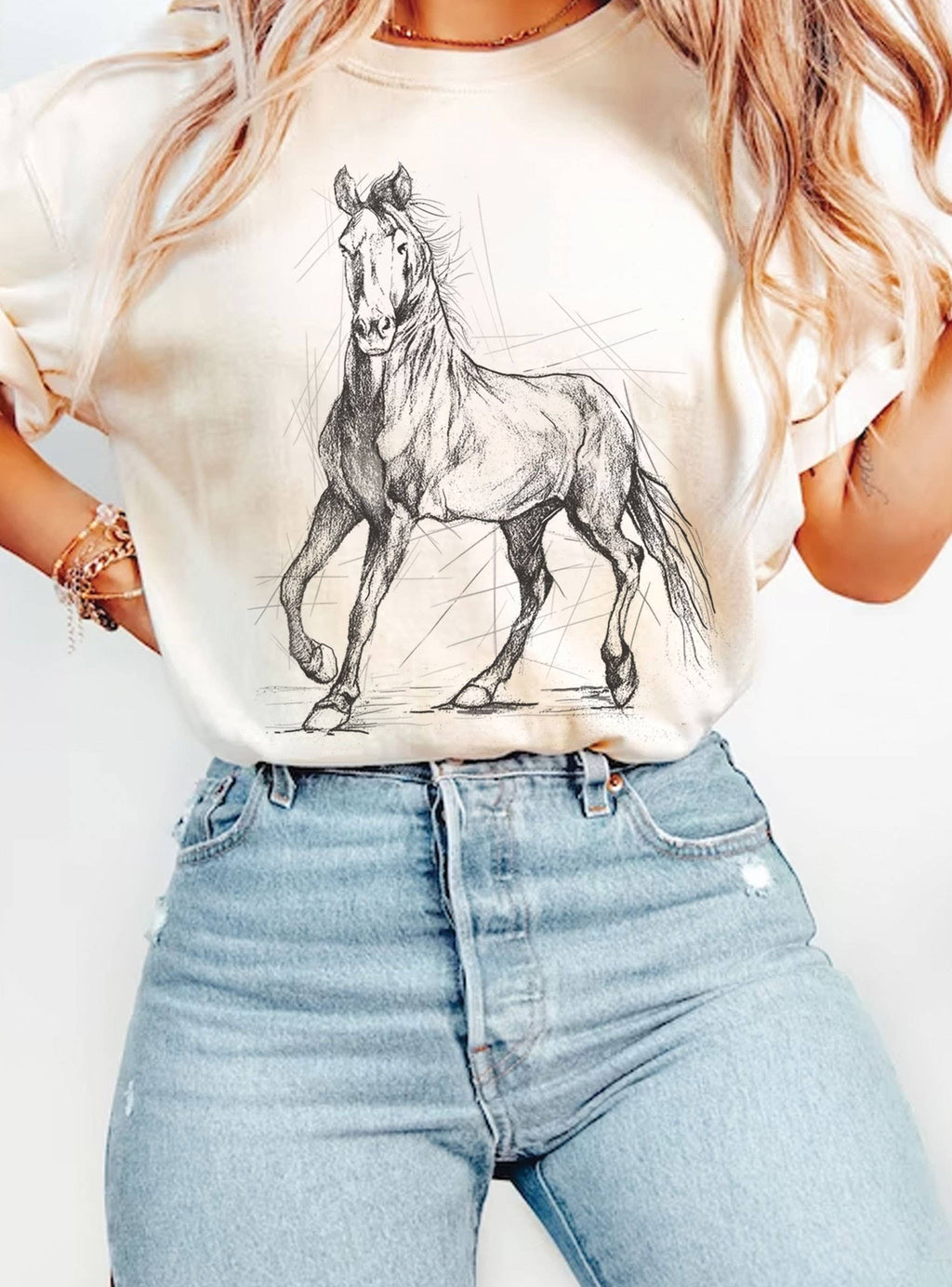 Horse Sketch Graphic Tshirts