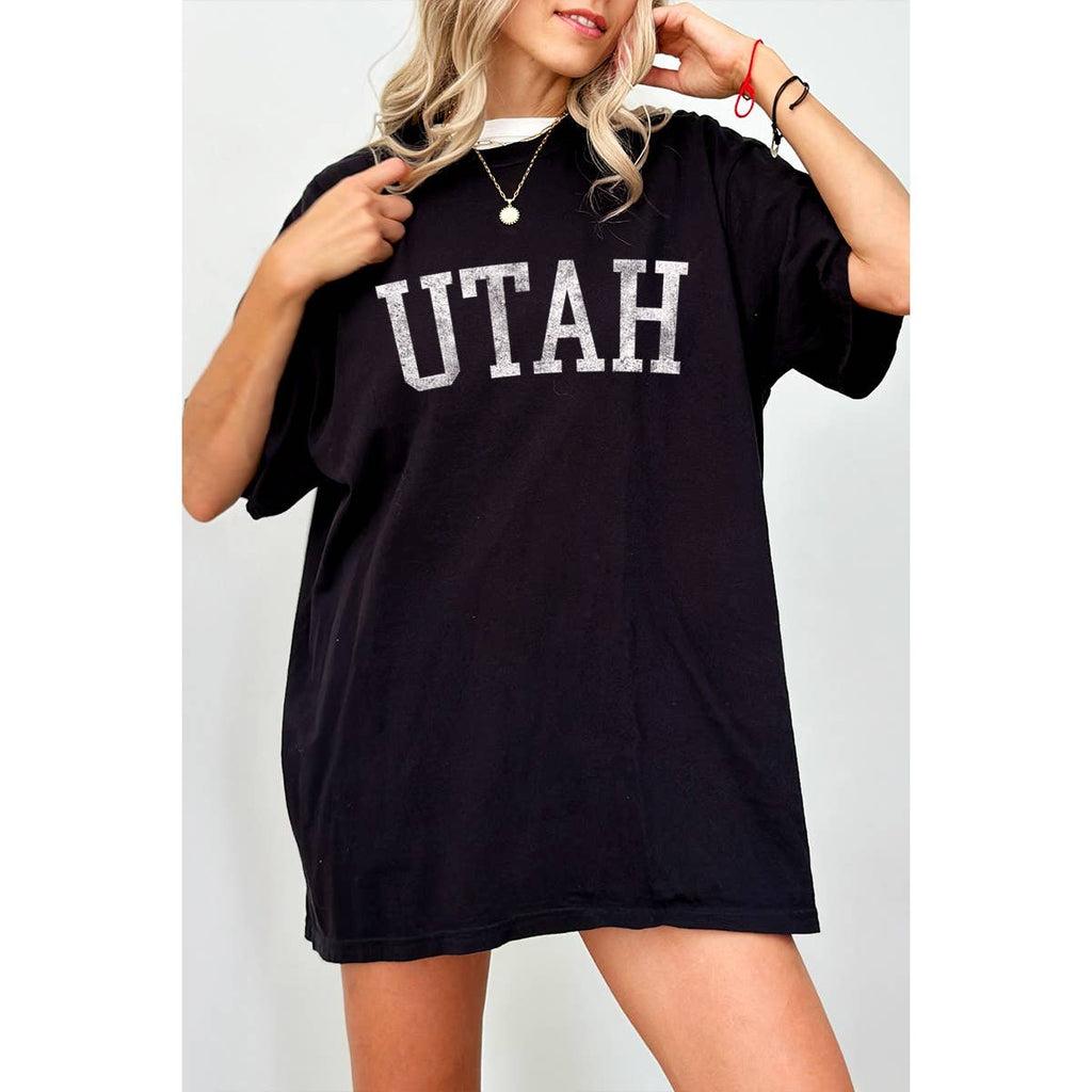Utah Vintage Graphic Oversized Tee