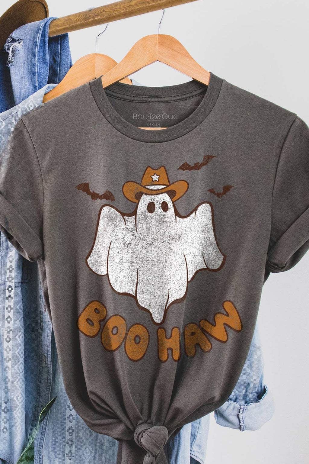 Women Boo Haw Graphic Print Short Sleeve Top