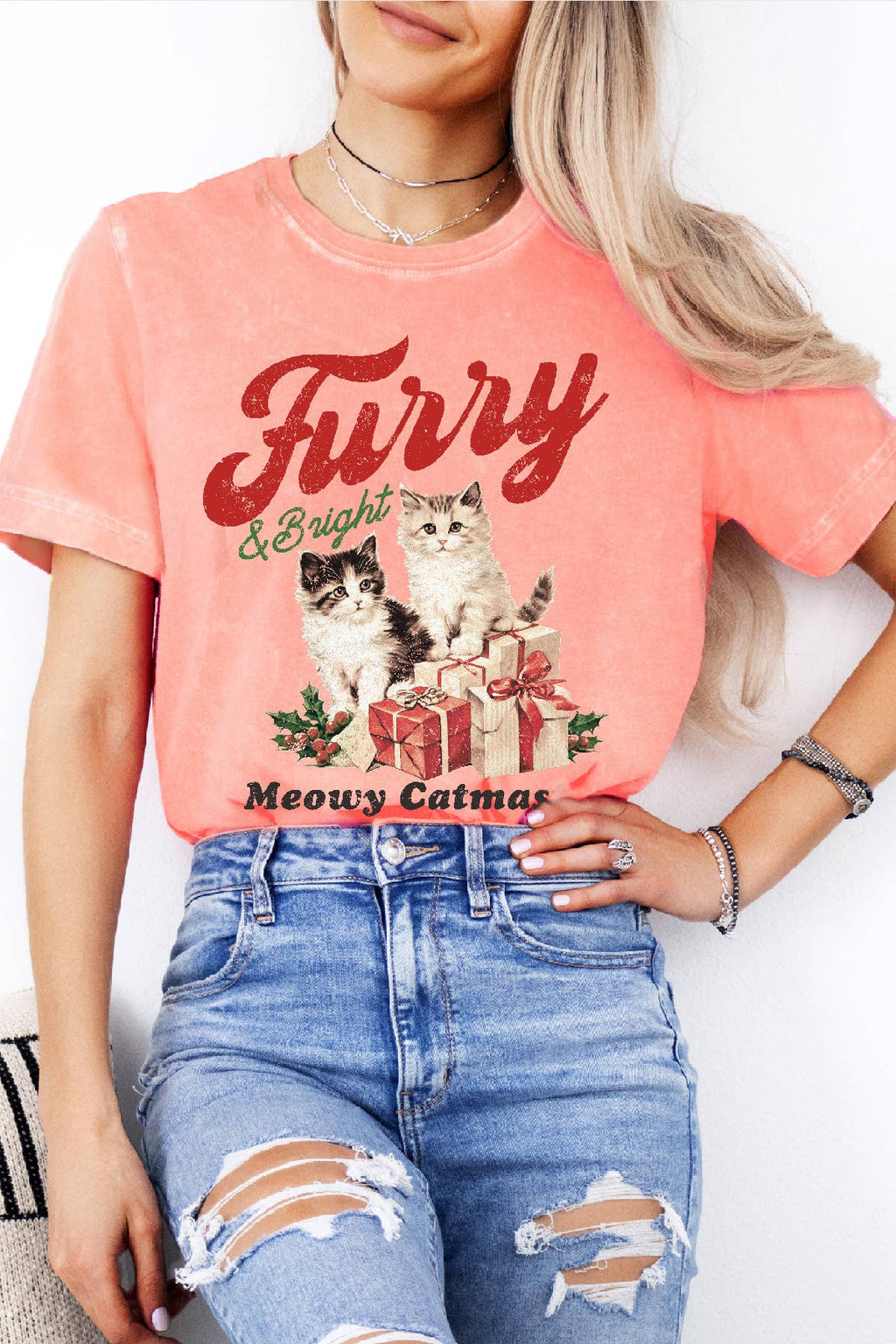 Meowy Catmast Furry N Bright Mineral Wash T Shirt