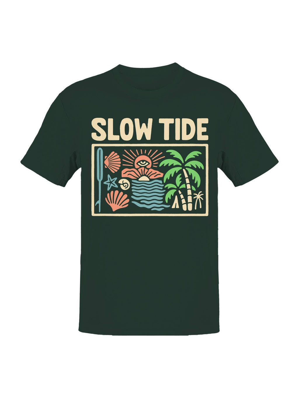 Slow Tide Beach Vibe Art Men's T-Shirt