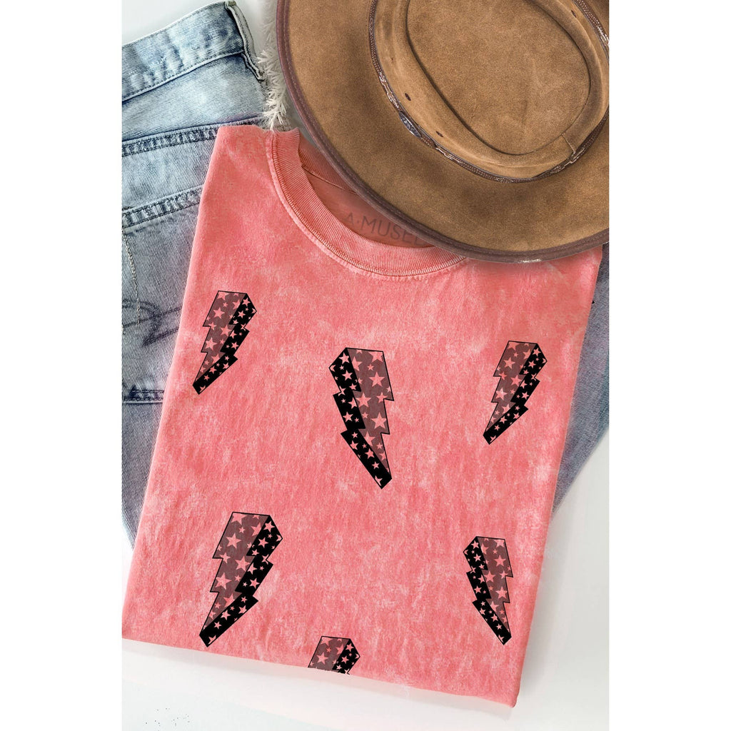 Lightning Bolt Print - Mineral Wash