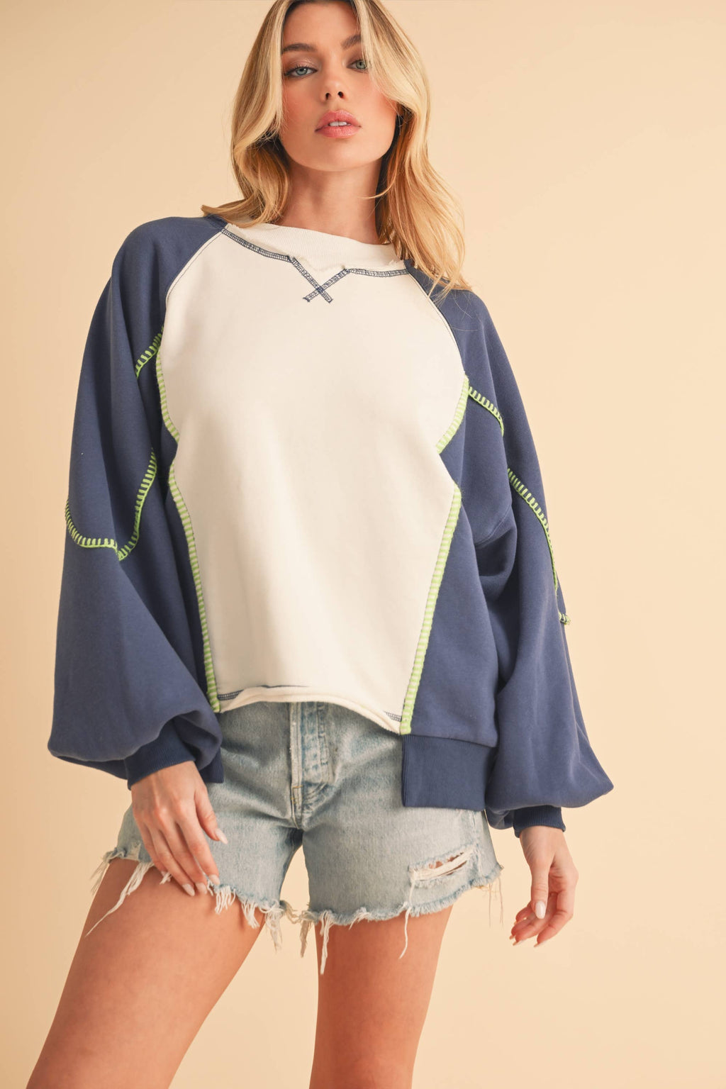 *Small Only* 999FK Nya Colorblock Sweater