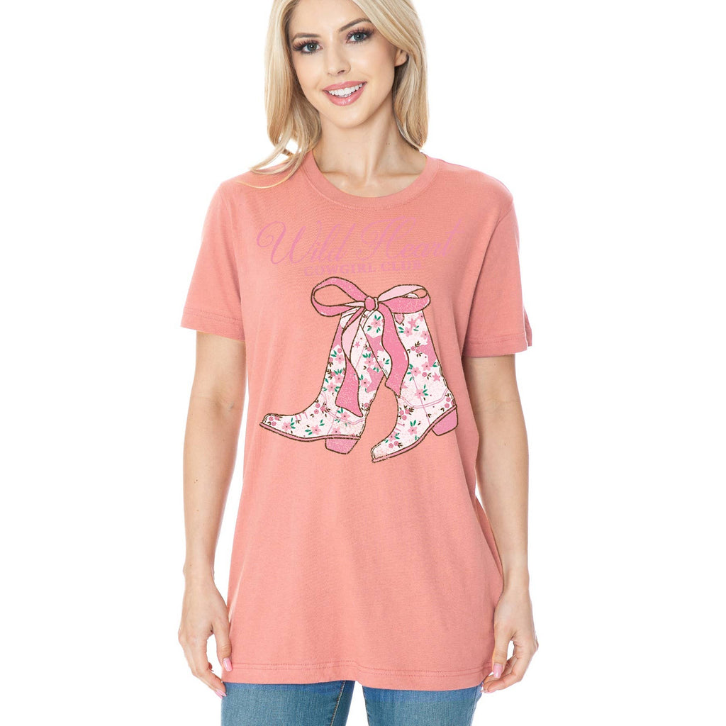 Wild Heart Cowgirl Club Short Sleeve T Shirt