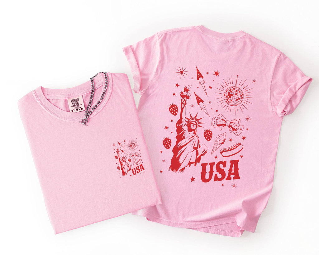 USA, Doodles, America, 4th of July, Comfort Colors T-Shirt
