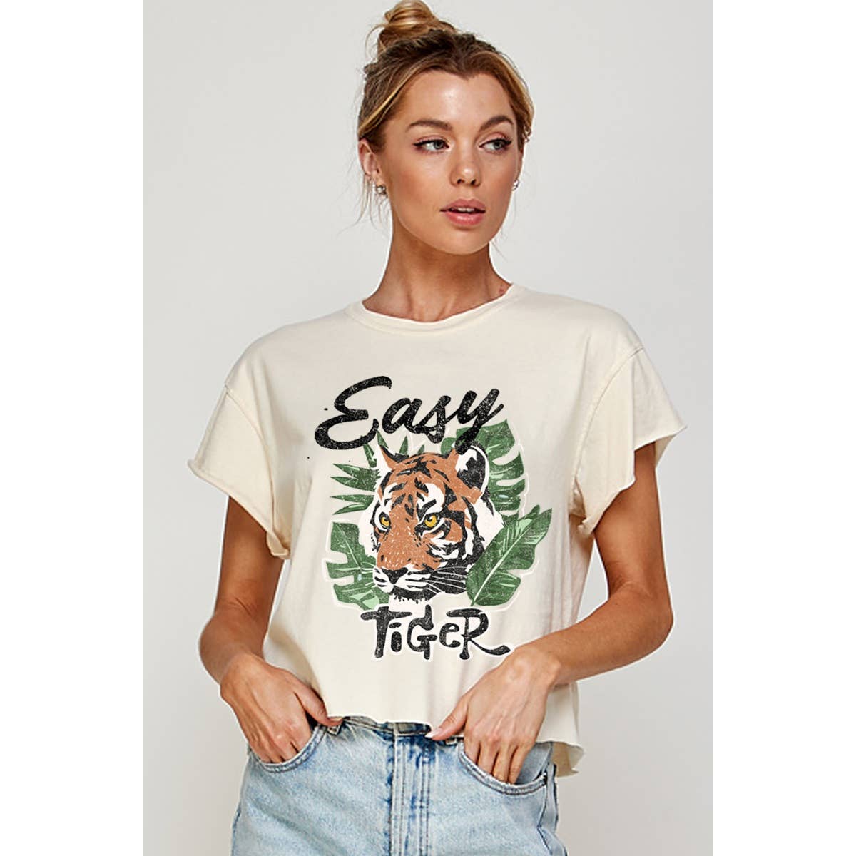 Easy Tiger Vintage  Graphic Crop Top