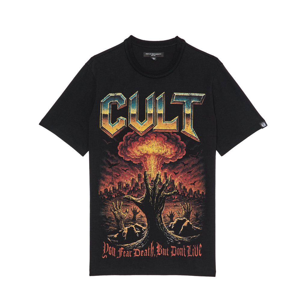 Cult's Ss Crew Neck Tee "You Fear Death, But Don’T Live"