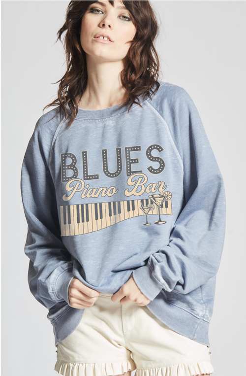 302834 - 1130 Blues Piano Bar Graphic Sweatshirt