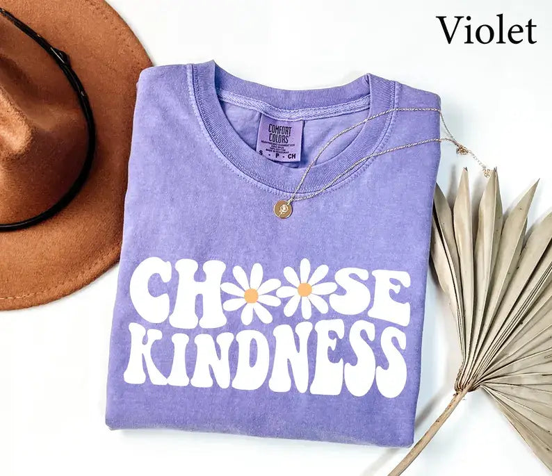 Choose Kindness Spring Daisy Comfort Colors T-Shirt