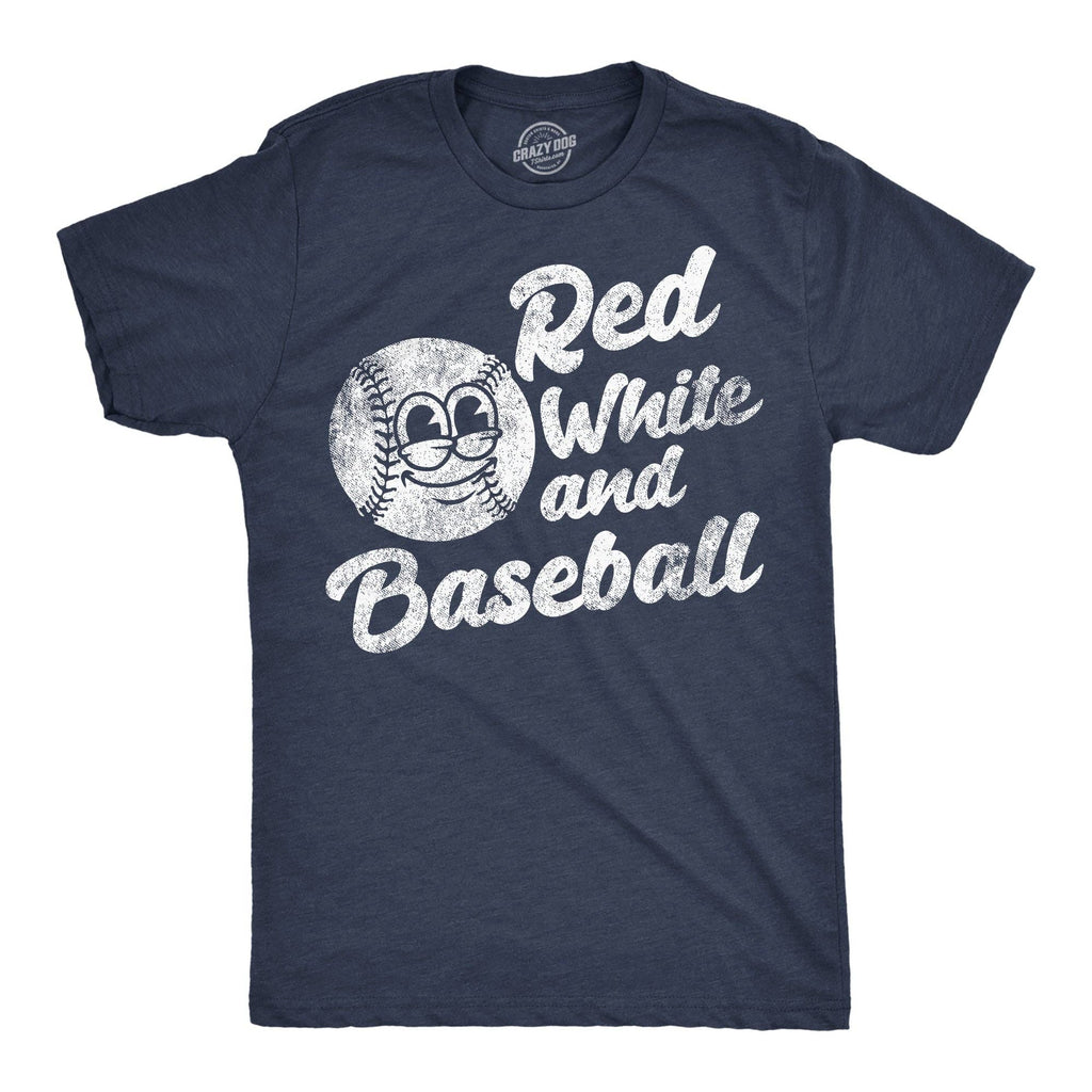 Red White and Baseball Men's T Shirt