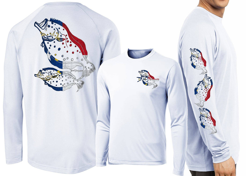 Men’S Performance North Carolina Flounder Deco Long Sleeve
