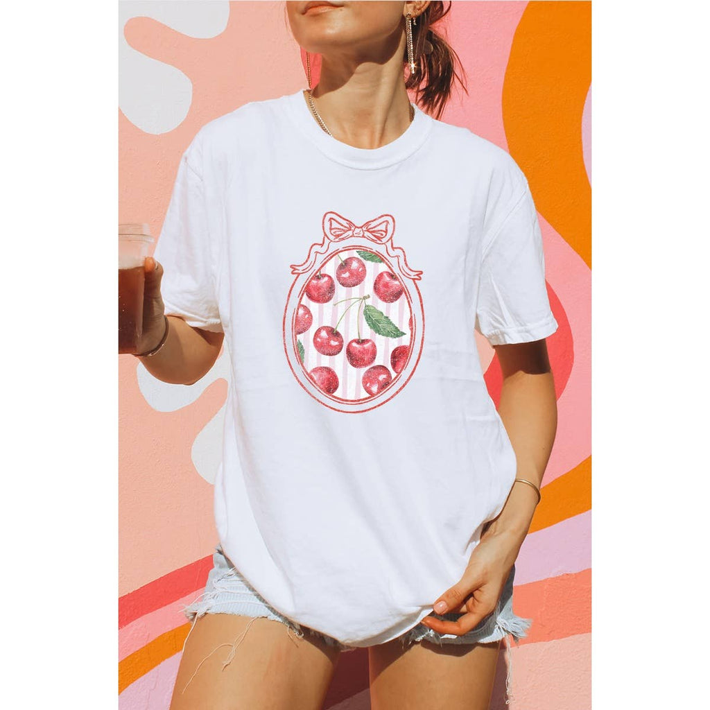 Cherries Graphic Oversized Tee