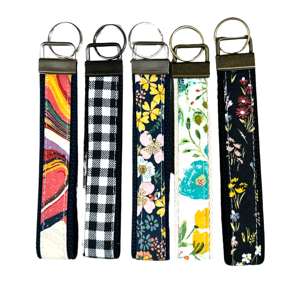 Floral / Geometric Key Fob Collection Set of 5