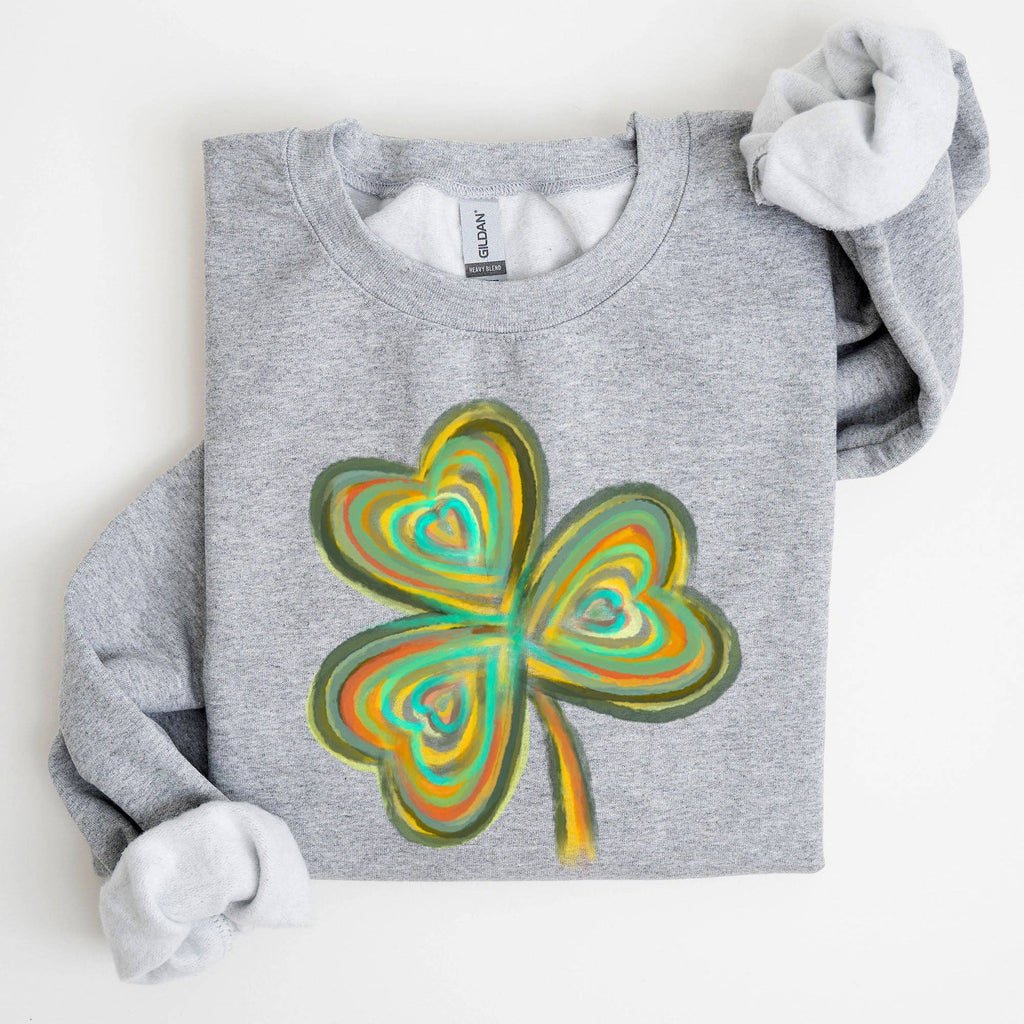 Pastel Shamrock, Clover, Irish St Patrick's Day Sweatshirt