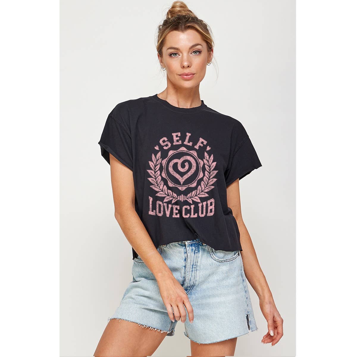 Self Love Club Graphic Crop Top