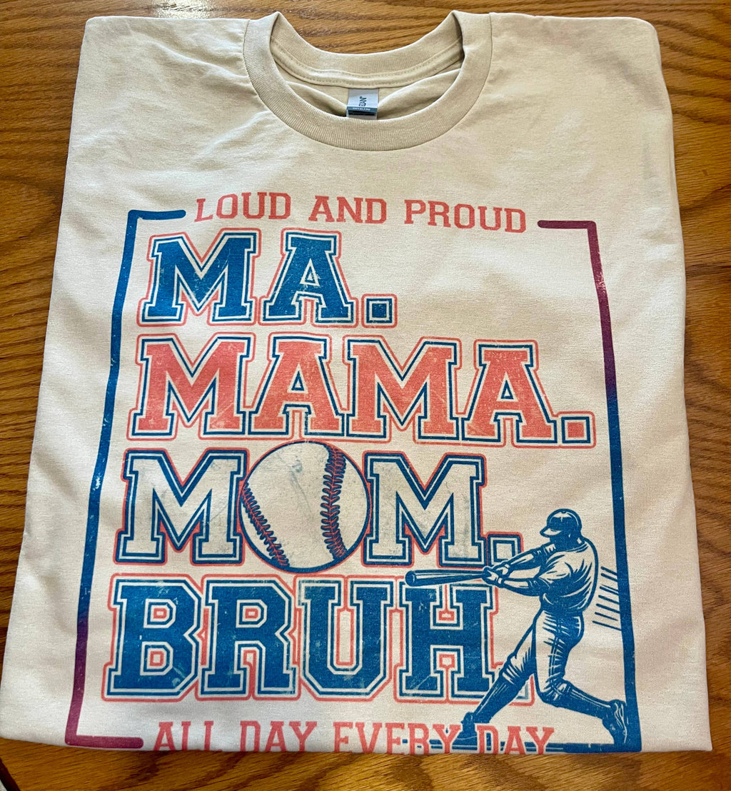 Mama Bruh Baseball T-Shirt