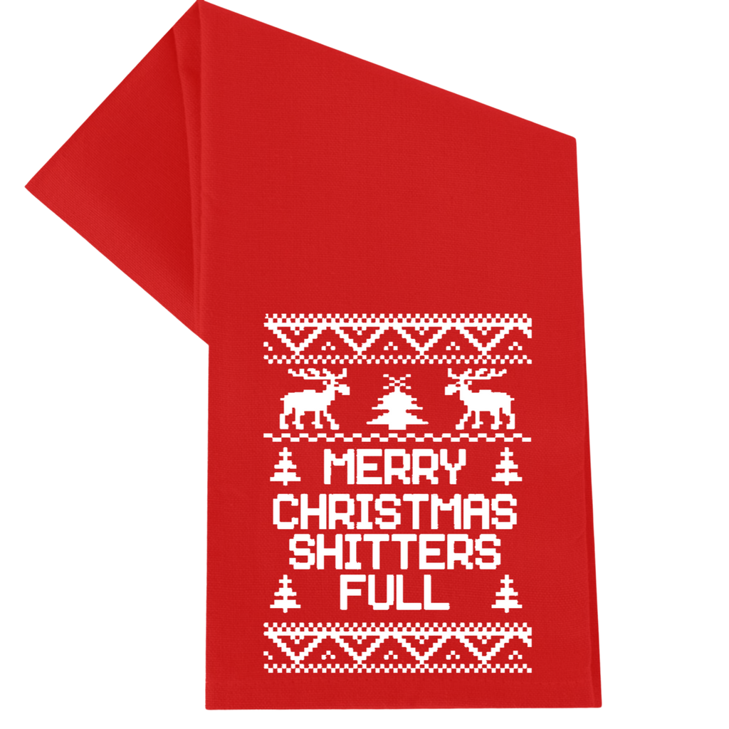 Shitters Full Christmas Towel