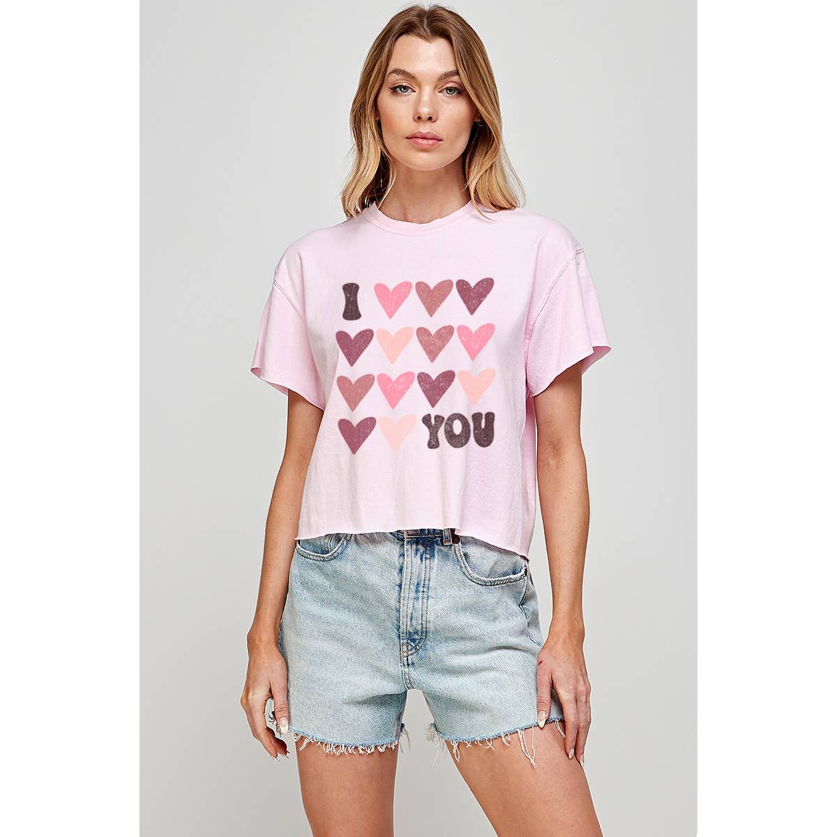 I Love You Graphic Crop Top