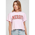 Merry  Christmas Vintage Graphic Crop Top