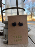 Mothman Stud Earrings, Polymer Clay Cryptid Jewelr