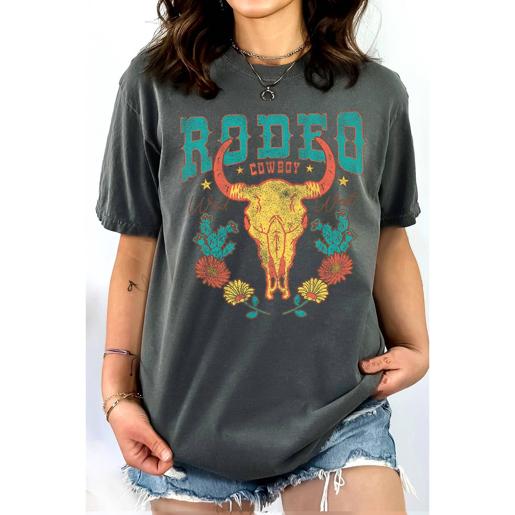Rodeo Women's Relaxed Fit Screen Printed T-Shirt