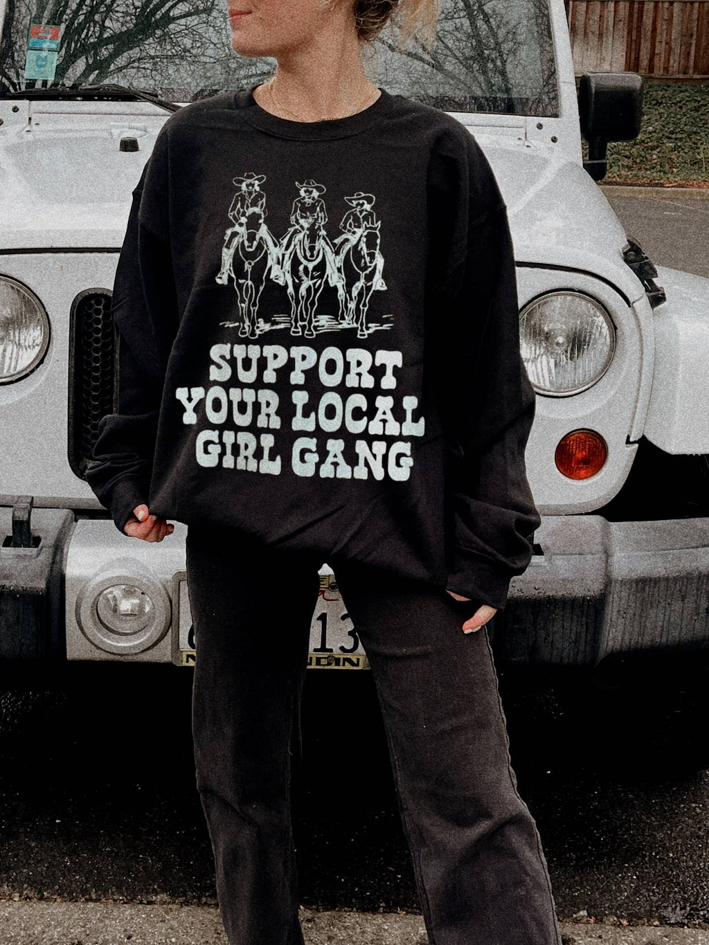 Support Your Local Girl Gang Crewneck - Multiple Colors