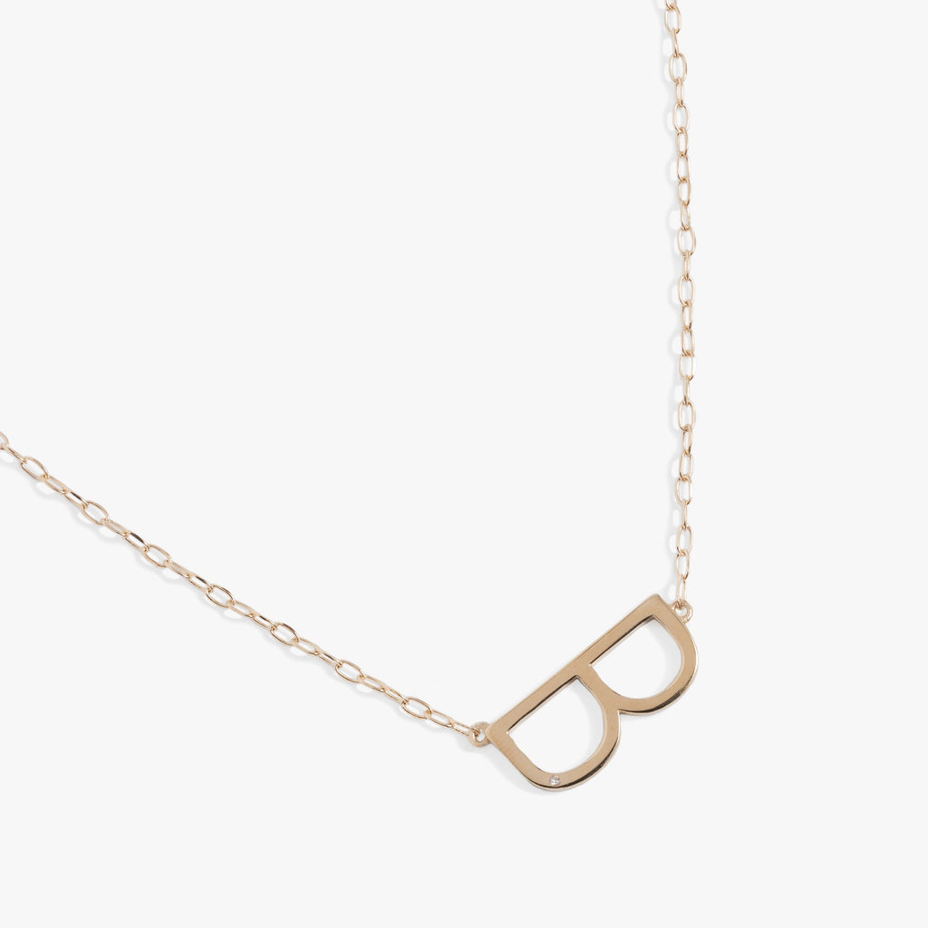 Initial B Precious Elongated Necklace T-Shirts