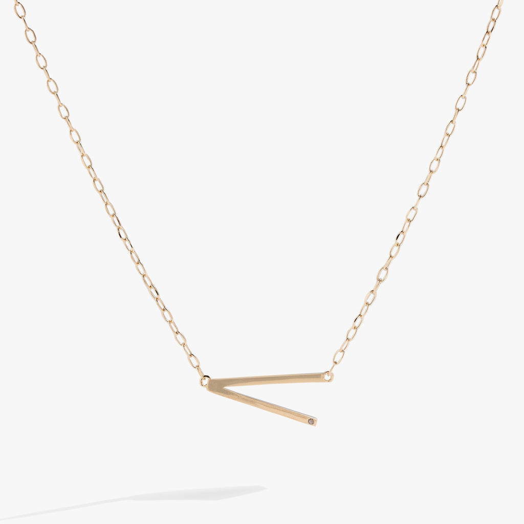 Initial V Precious Elongated Necklace T-Shirts