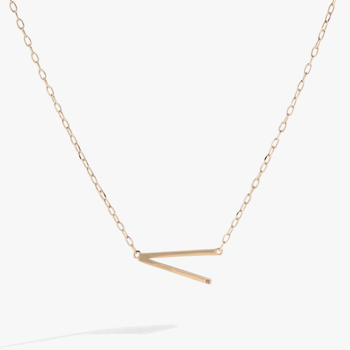 Initial V Precious Elongated Necklace T-Shirts