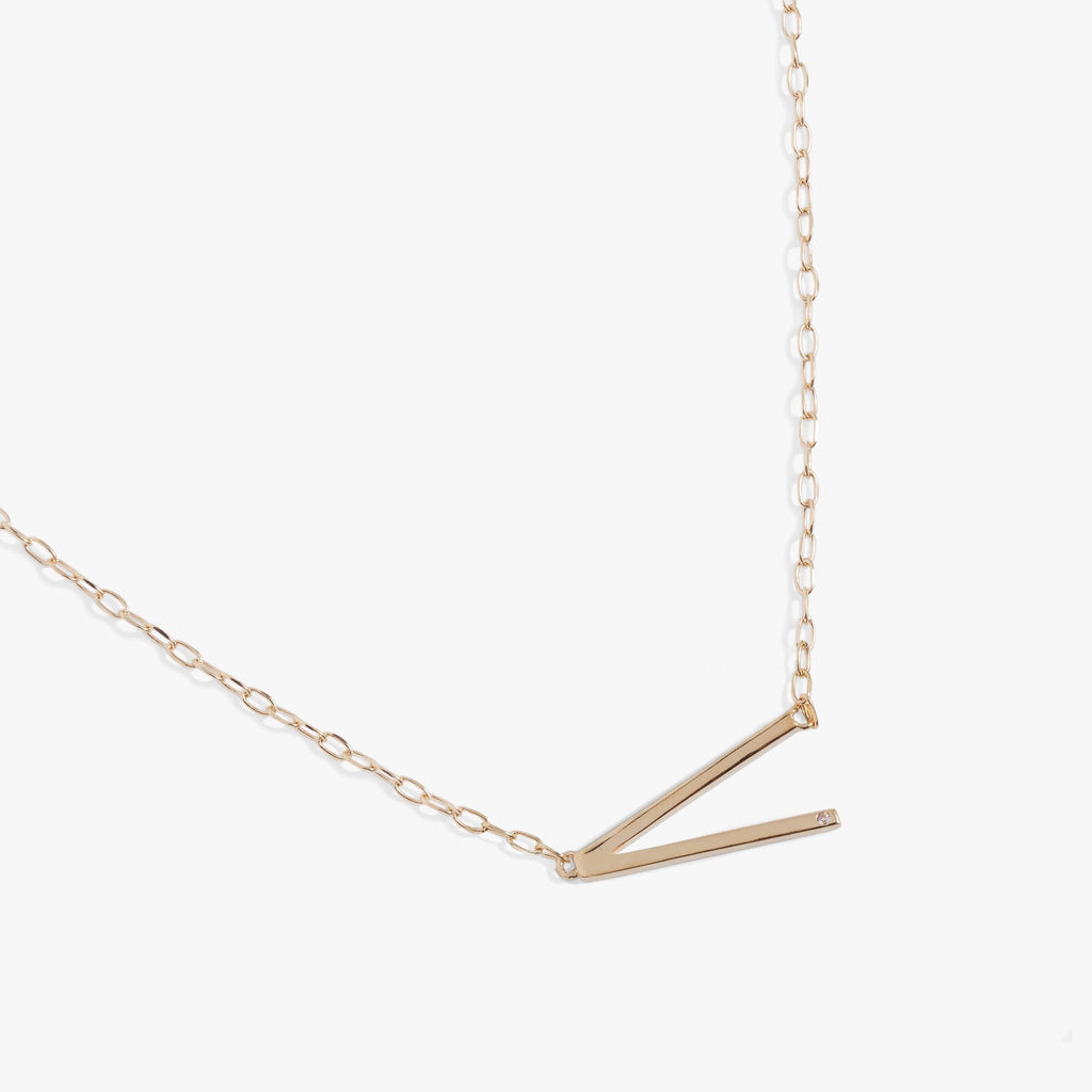 Initial V Precious Elongated Necklace T-Shirts